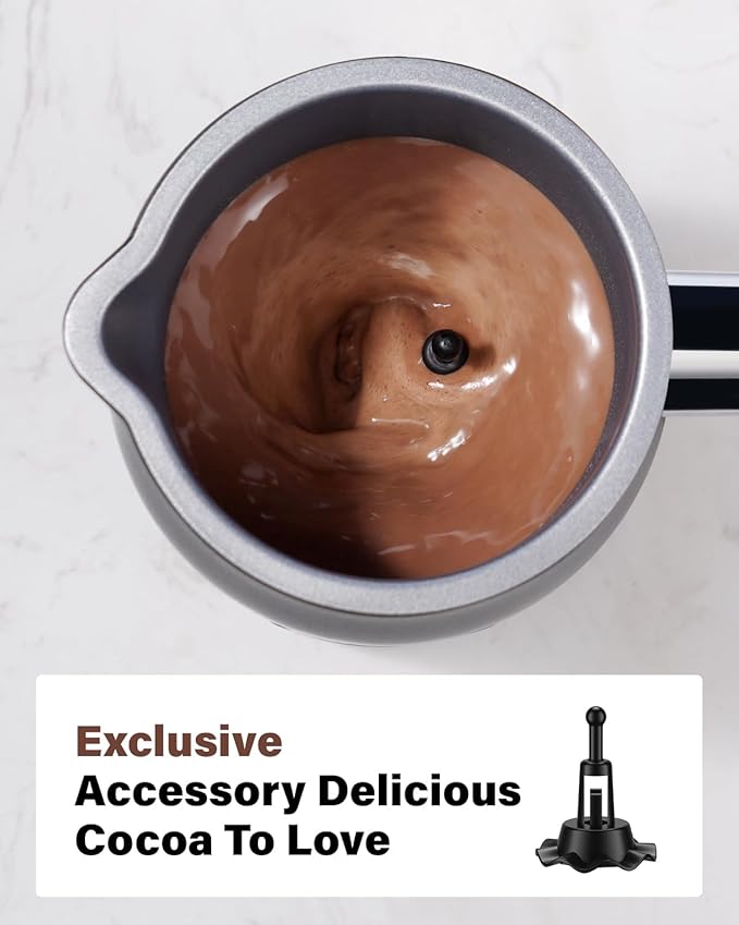 4-in-1 Electric Milk Frother and Steamer, Milk Steamer with Auto Temperature Control, Warm & Cold Foam Maker, Fast Frother for Coffee, Latte, Hot Chocolate, Cappuccino, Macchiato, Black