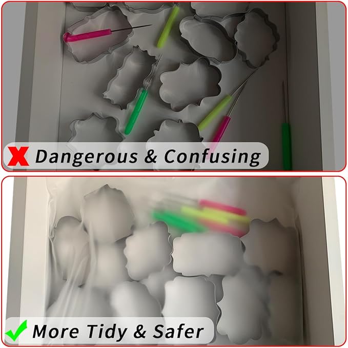 Frame Cookie Cutters 10 Shapes with 6 Cookie Scribes & 1 Storage Bag, Plaque Fondant Dough Cutters Baking Tools Kitchen Accessories for Home Daily Holiday Party