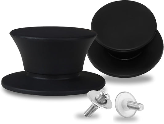 Replacement Silicone Knobs for Pot Lid, Soft Universal Pan Lid Handles - Heat Resistant and Non-Slip Holding Handle Knobs for Kitchen Cookware Lids and Covers - Dishwasher Safe (2 Pack)