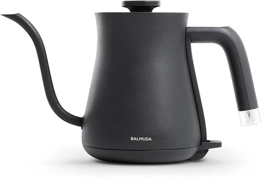 BALMUDA The Kettle | Electric Gooseneck Kettle | Lightweight | Stainless Steel | 0.6L (20fl oz) Capacity | Neon Light Indicator | Perfect for Tea and Coffee | US Version | Black