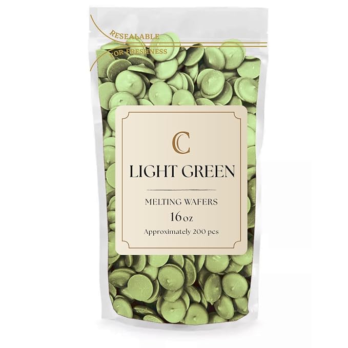 KIDU Light Green Chocolate Melting Wafers 16 Ounces Bulk Perfect For Dipping, Deserts, Baking And More - 1 Pound