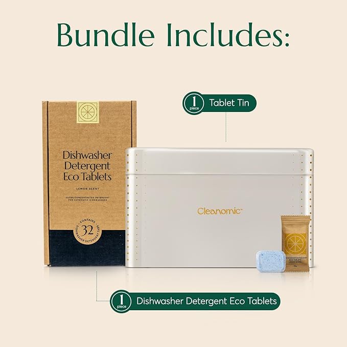 Cleanomic Dishwasher Pods and Tablet Tin Bundle