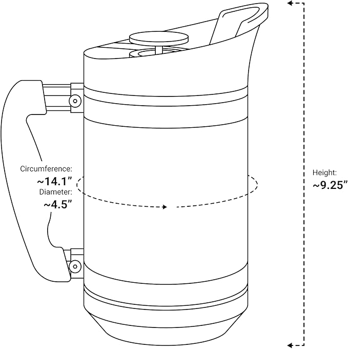 Basecamp Coffee Press - Double Wall Vacuum Insulated Stainless Steel - Bru-Stop Technology, No Grounds in Coffee, No Spill Lid (Snowflake White, 32 fl.oz)