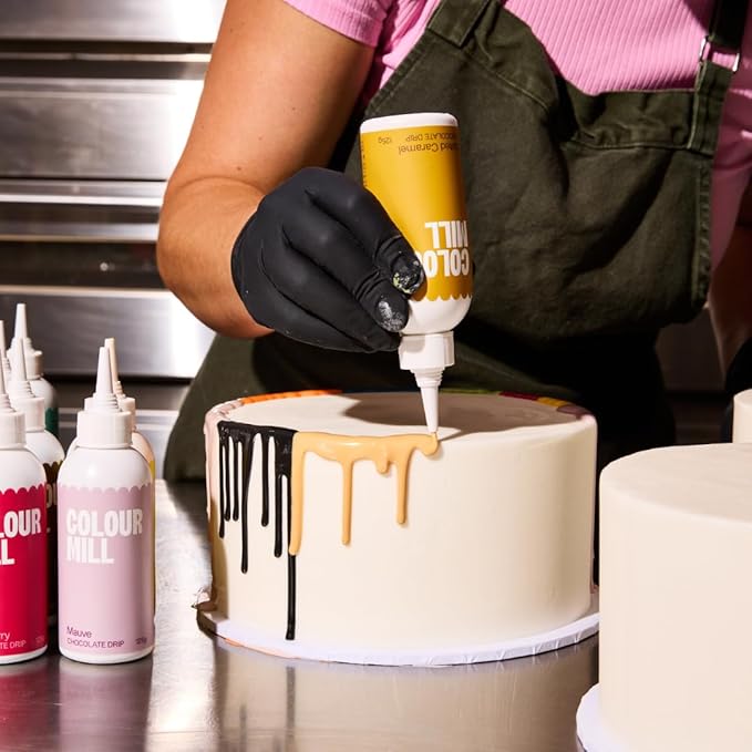 Colour Mill Chocolate Drip Easy-Melt Drizzle for Desserts, 125 Grams Salted Caramel