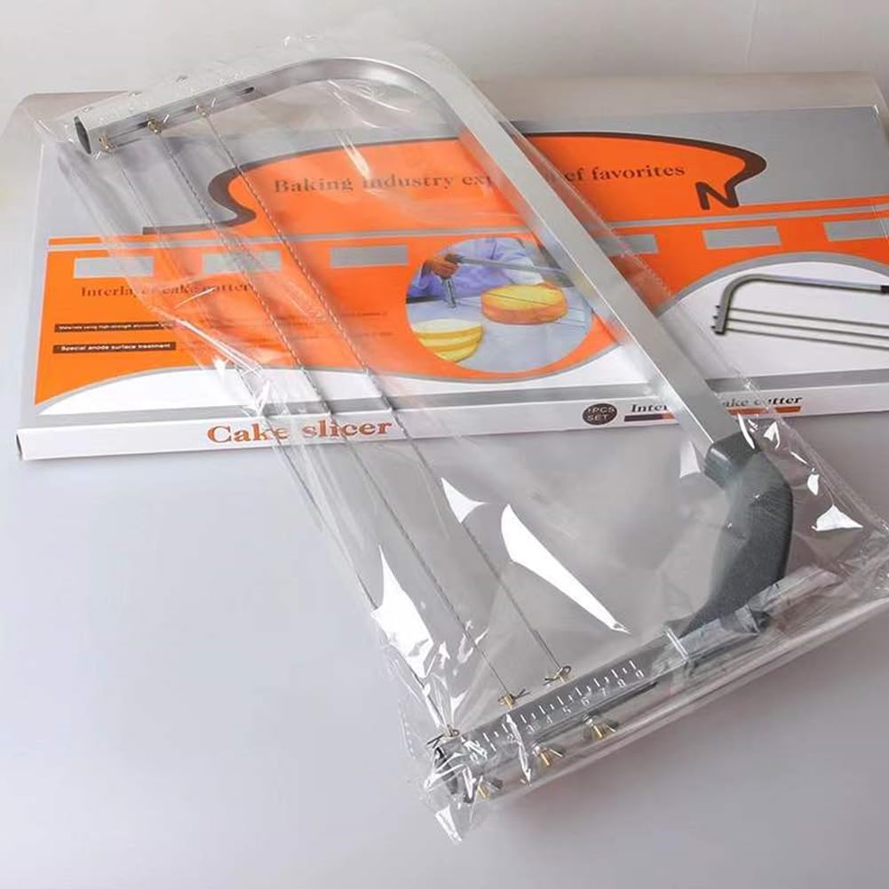 Professional Cake Cutter Slicer Leveler, Commercial 4 Layers Adjustable Stainless Steel Cakes Slice, Large Bread Cutter Toast Cutting Saw, Straight Spatula Baking Level Stratification Birthday Tools