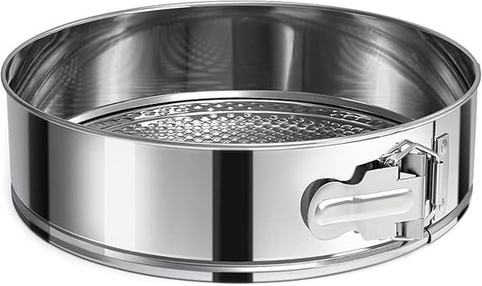 9 Inch Springform Pan 304 Stainless Steel Nonstick Leakproof Springform Cake Pan with Removable Bottom, Round Spring Form Cheesecake Pans