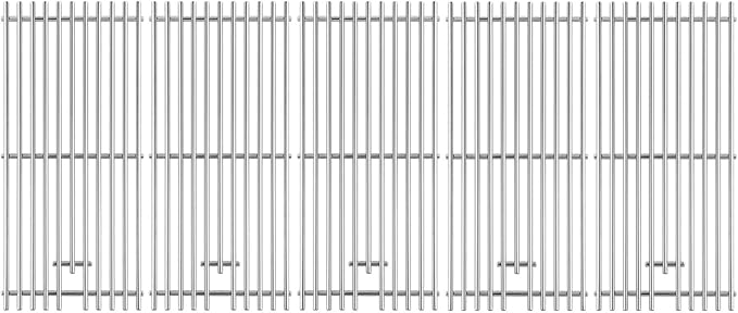 16517 Grill Grates Replacement Parts for Bull Grill Parts 5 Burner Brahma 30 Inch 57568 57569 57568CE 57569CE 57568AGA 57569AGA Lion Premuim L90000 40 Inch Stainless Steel Cooking Grate 5 Pcs