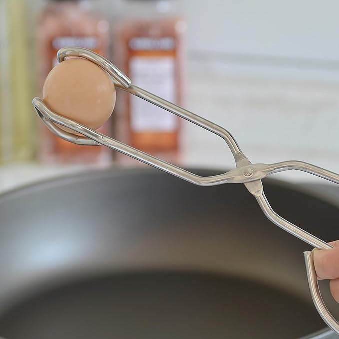 Stainless Steel Kitchen Scissor Tongs Set, 2-Piece (10/13 Inch) for Cooking, Grilling, Serving, and Barbecue