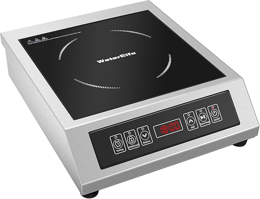 Professional Portable Induction Cooktop,1800 Watts 120V Commercial Range Countertop Burner, 1800 Watts Induction Burner with Sensor Touch and LCD Screen Low noise, timed
