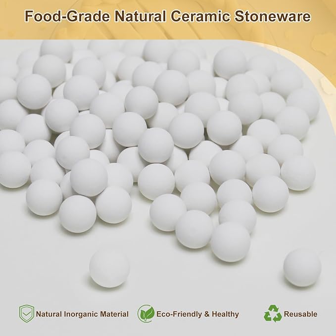 0.83LB Ceramic Pie Weights for Baking, Premium Natural Baking Beans，Reusable Ceramic Stoneware Suitable for Various Pies and Pastries
