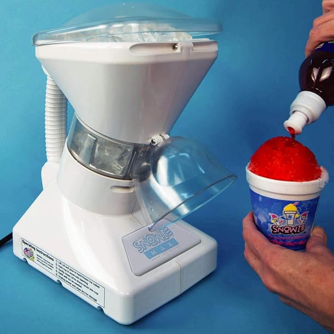 SNOWIE - Little Snowie Max Snow Cone Machine - Premium Shaved Ice Maker, With Powder Sticks Syrup Mix, Entrepreneur Kit