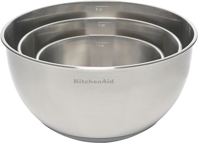 KitchenAid Stainless Steel Mixing Bowls, Set Of 3