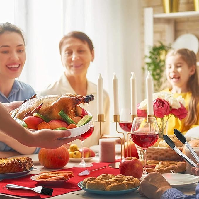 JY COOKMENT Stainless Steel Turkey Baster Baster Syringe for Cooking Meat Injector Set with 2 Marinade Needles 1 Cleaning Brush for Home Baking Kitchen Tool