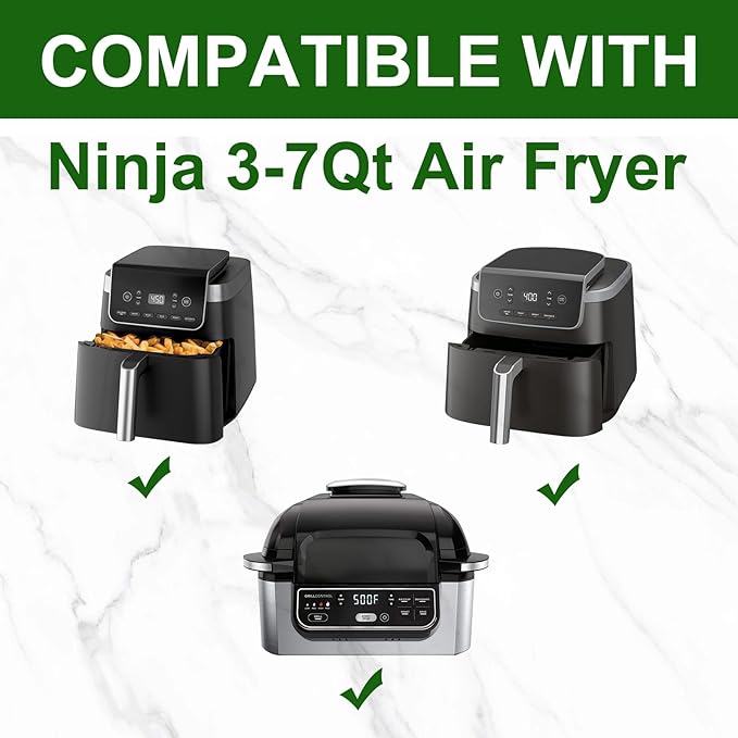 100 Pcs Non-Stick Disposable Parchment Paper Pads Air Fryer Liners Compatible with Ninja AG301 Indoor Grill Air Fryer