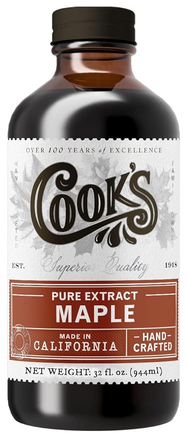 Cook's, Pure Maple Extract, All Natural Premium Maple Sap from Vermont's Finest Maple Trees, 32 oz