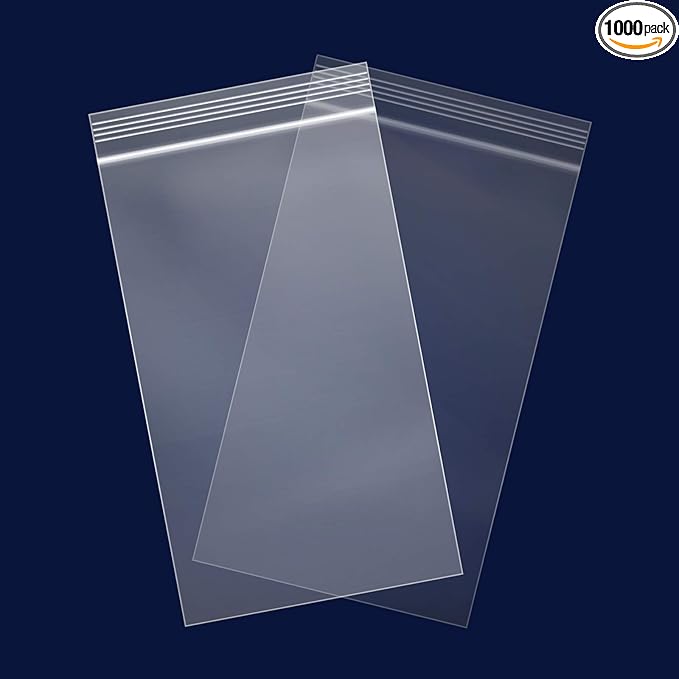 iMailer - 1000 Count - 6" x 9" Clear Reclosable Zip Plastic Poly Bags 2 Mil for A7 A8 A9 Cards & Envelopes, Bakery, Cookies, Treats