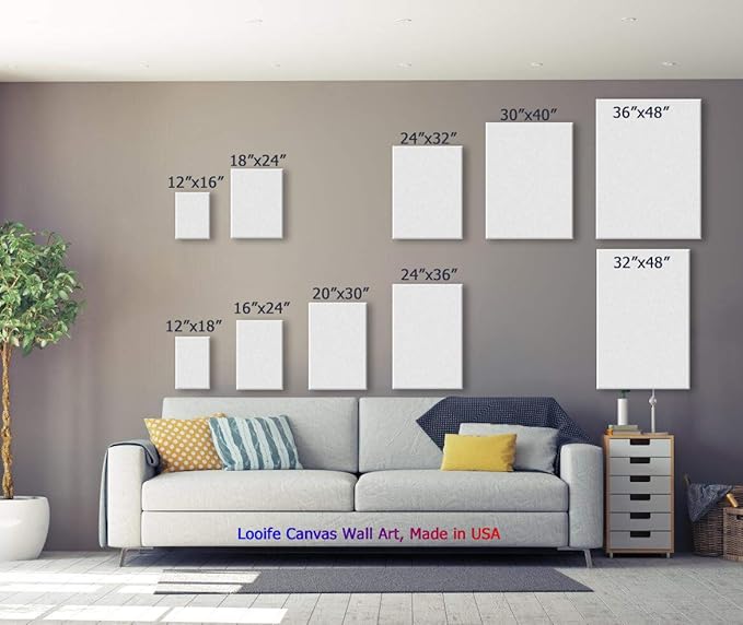 Looife Kitchen Still Life Canvas Wall Art, 24x18 Inch Gallery Wrapped Wine Cup with Grapes Picture Prints Wall Decor, Food Art Deco for Dining Room and Bar