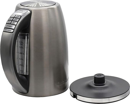 Cuisinart 1.7-Liter Stainless Steel Cordless Electric Kettle with 6 Preset Temperatures (Brushed Graphite Gray)