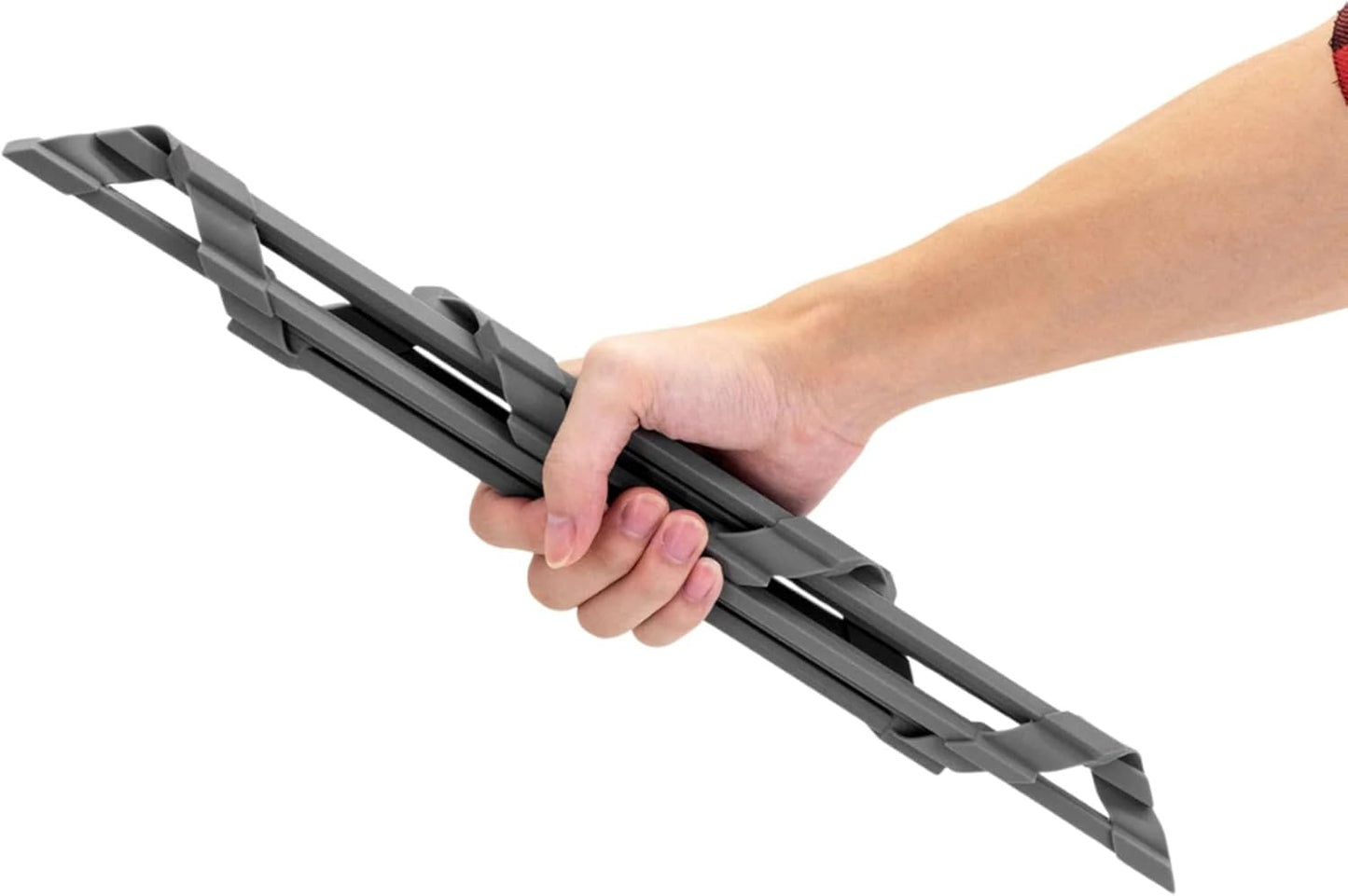 Dowell Over The Sink Roll-Up Triangle Dish Drying Rack Silicone Wrap, 9 Rods Dishwasher Safe, Food Safe, Heat Resistant, Foldable, Space-Saving, Multi-Purpose Sink Organizer for Any Surface