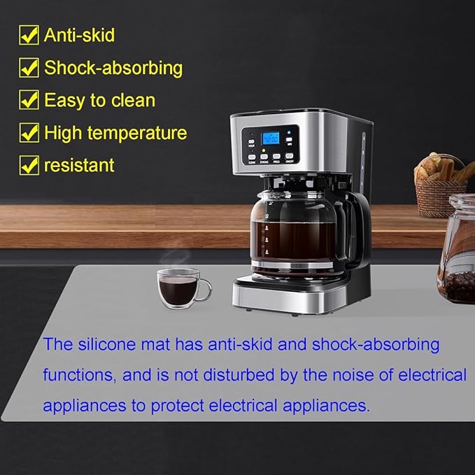 Silicone Mat - Non-Stick, Reusable & Heat Resistant Up to 500°F, Fits Resin Crafts, Dishwasher Safe for Baking, Cookies, Pastry (48” x 24”)