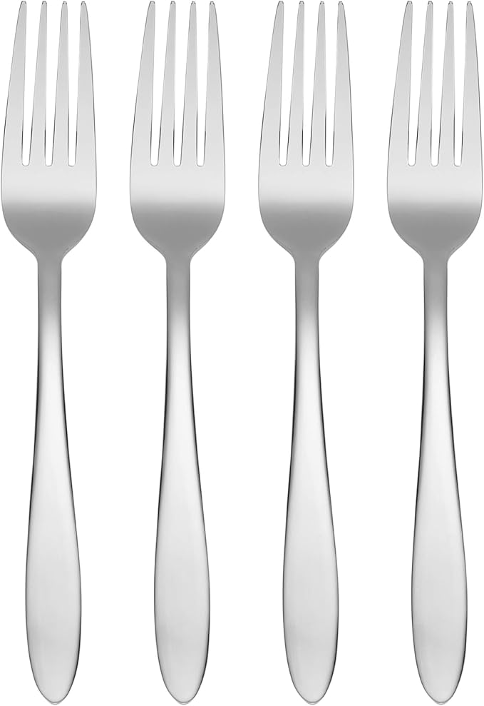 Oneida Mooncrest Dinner Forks, Set of 4 B336004A, Silver, Set of 4, Dinner Forks