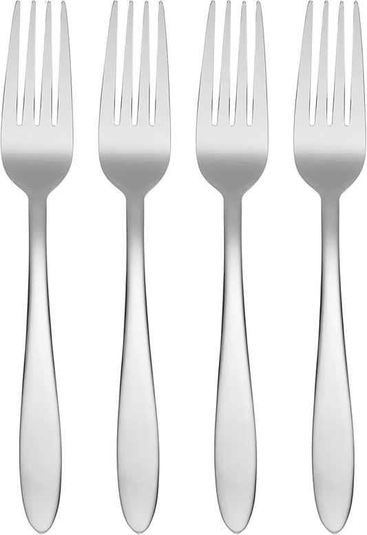 Oneida Mooncrest Dinner Forks, Set of 4 B336004A, Silver, Set of 4, Dinner Forks