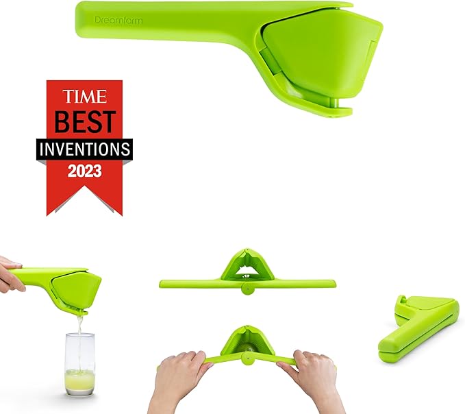 Dreamfarm Original Lime Fluicer Easy-Squeeze Fold-Flat Citrus Juicer - 9 Inch, Suits Lime Only