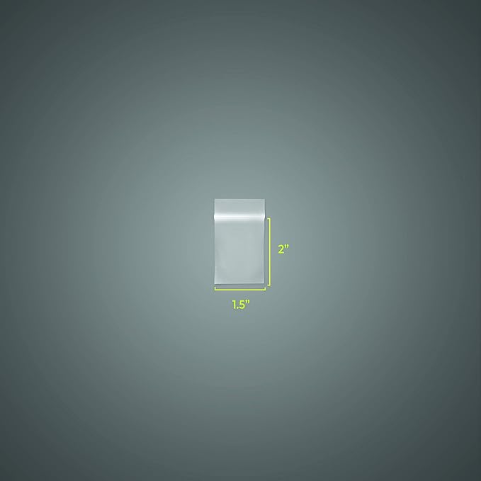 SNL Quality Zipper Lock Reclosable Clear Disposable Plastic Bags, Strong | 1.5" X 2" - 2 MIL - 1,000 Bags