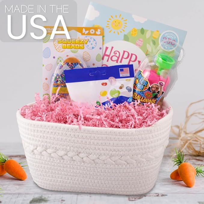 MagicWater Crinkle Cut Paper for Gift Baskets - 2LB - Light Pink - Perfect for Shredded Paper Filler, Basket Filler, Gift Boxes, Bridesmaid Gifts, Halloween Stuffers & More – Ideal for All Occasions