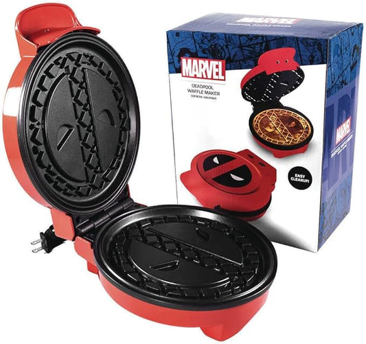 Uncanny Brands Marvel Deadpool Waffle Maker - Merc With a Mouth on Your Waffles- Waffle Iron