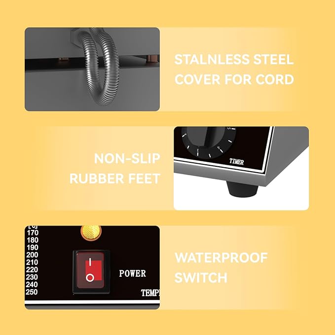 25 PCS Mini Pancake Maker Machine, 1750W Commercial Electric Dutch Pancake Maker, Nonstick Waffle Iron for Home, Restaurants, Food Trucks – Precise Temp & Timer Control