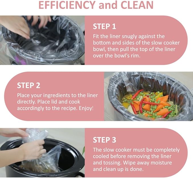 [6 For Free] 36 bags Ebelbo Nylon Pot liners, Slow Cooker Liners 13x21 Inch Large Size Disposable Roaster Cooking, Fit for 3-8QT Oval & Round Pot