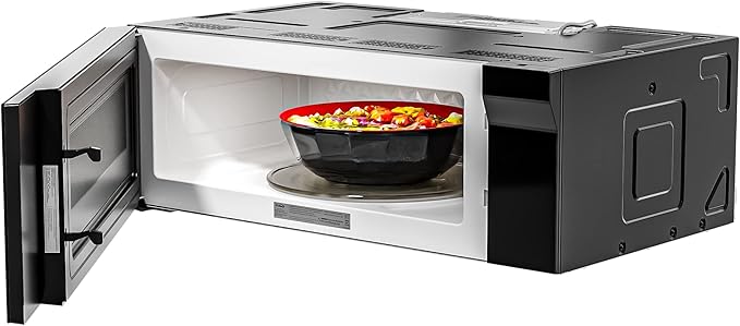 KoolMore KM-MLPOT-1SS 30 Inch Over-The-Range Low Profile Microwave, Built-in, 10 Levels, 13.5” Glass Turntable, 1000-Watt Power, Advanced Air Vent, and Heat Circulation, 30 in/1.2 Cu. Ft, Silver