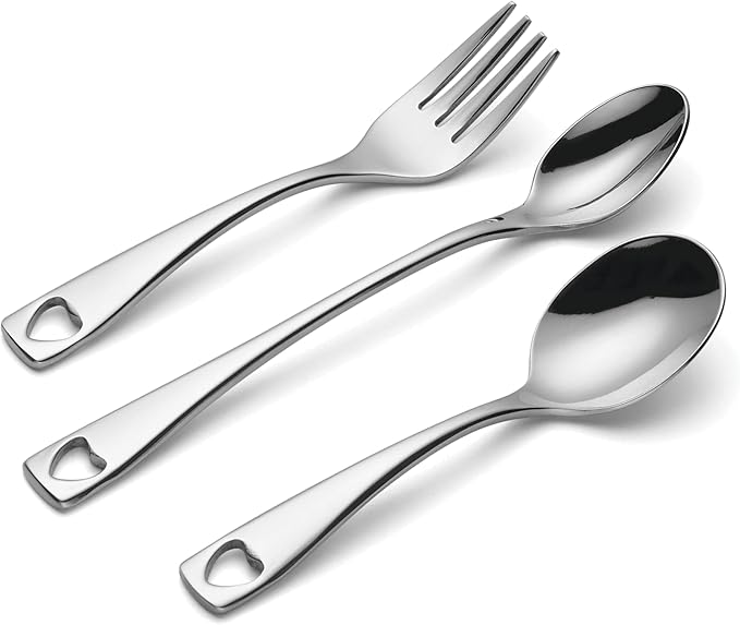Oneida Little Love 6 Piece Fine Flatware Progress 18/10 Stainless Steel, Silverware Set