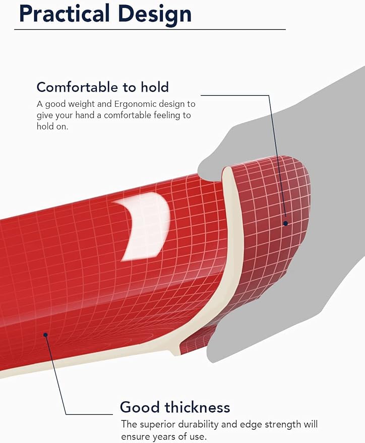 LE TAUCI Pasta Bowls 45 oz, Salad Bowls Set for Serving Soup, Pasta, Noodle, Dinner, Large Kitchen Bowl Plates, Microwave Safe - 8.5 Inch, Set of 4, Red