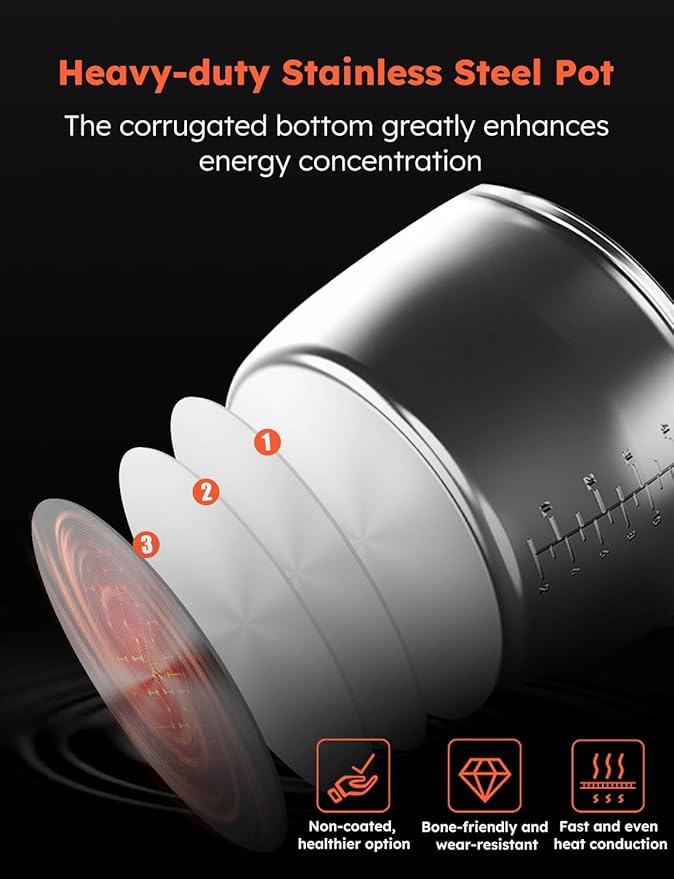 Nuwave Duet Air Fryer and Electric Pressure Cooker Combo with 2 Switchable Lids, 300 FoolProof One-Touch Presets, Crisp&Tender Tech, 6QT Heavy-duty Stainless Steel Pot, 15+ Safety Features