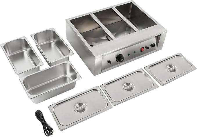 8.82 Lbs 3 Tanks Chocolate Tempering Machine 300W 110V Electric Chocolate Melting Pot with TEMP Control 32℉~176℉ Stainless Steel Commercial Chocolate Melter Food Warmer for Melting and Heating