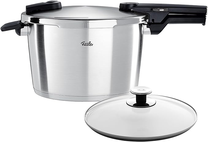 Fissler Vitaquick Premium Pressure Cooker Set, 8.5 Quart and Glass Lid