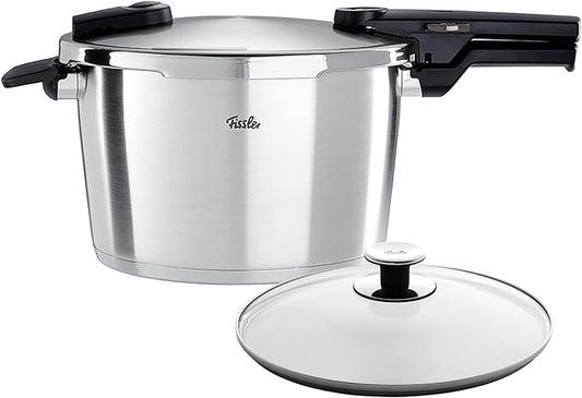 Fissler Vitaquick Premium Pressure Cooker Set, 8.5 Quart and Glass Lid