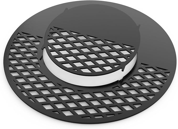onlyfire BBQ Griddle and Grate Combo Kit for Weber 22 inch Kettle Charcoal Grills