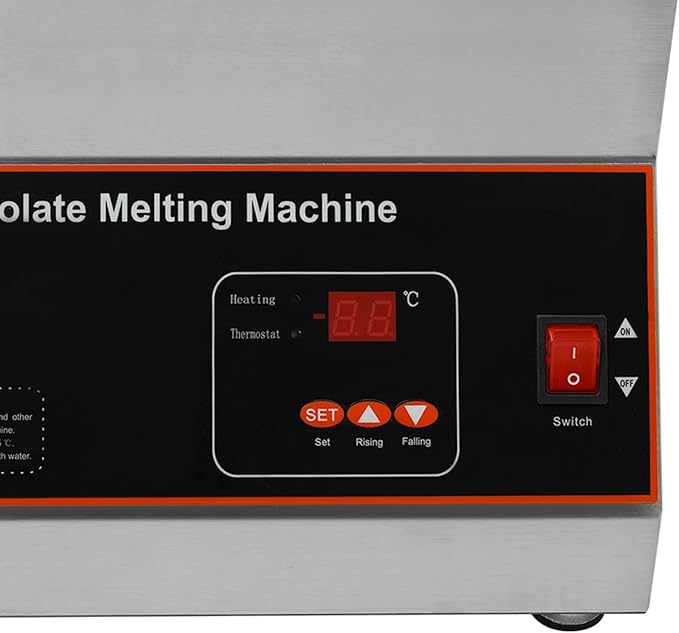 Digital Control Chocolate Tempering Machine 27 Lbs 2 Tanks Commercial Chocolate Melting Machine, TEMP Control 32-203°F, 110V 500W Electric Chocolate Melting Pot with Lids for Chocolate/Milk/Cream