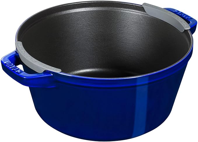 Staub Cast Iron 4-pc Stackable Set - Dark Blue