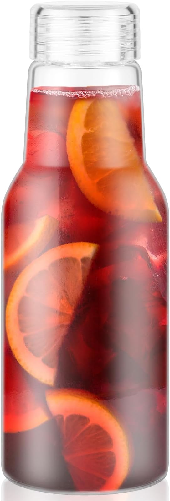 17 Oz Glass Juice Bottles with Lids, Glass Bottles, BPA Free, Borosilicate Glass for Juicing, Smoothies, Infused Water, Beverage Storage, Shaker Bottles (1 Pack)