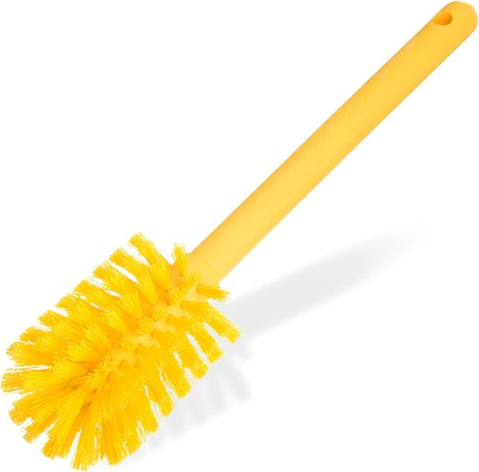 SPARTA Large Water Bottle Brush Ideal for Wide-Mouth Jars, Bottles and Tumblers, Dishwashing Tool with Handle for Home and Commercial Kitchens, Plastic, 12 Inches, Yellow