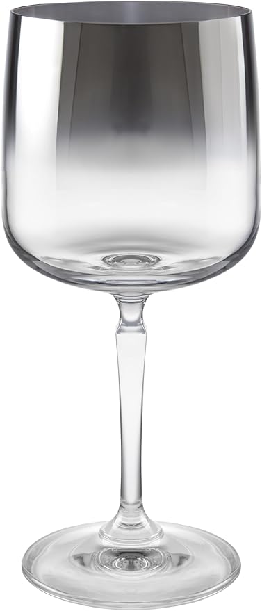 Barski Wine Glasses - Set of 4 - Water Glass -Smoked Metallic Ombre- Stemmed - 12 Oz. - for Red or White Wine or Water - Made in Europe