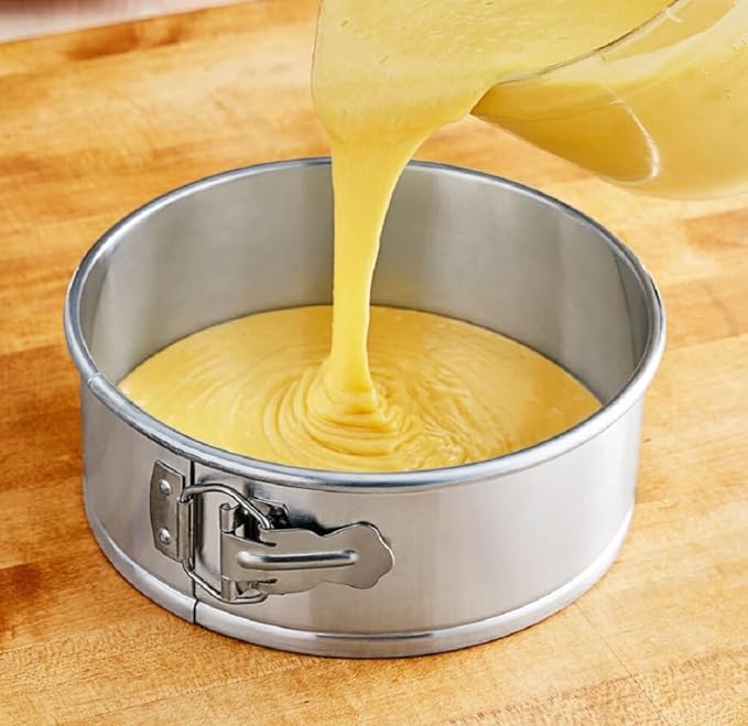 Soro Essentials- 8'' x 3'' Deep Aluminum Round Spring Form Pan- Leak Proof Cheesecake Pan Spring Form Pans with Removable Bottom and Quick Release Latch for Baking Cheesecake Cakes