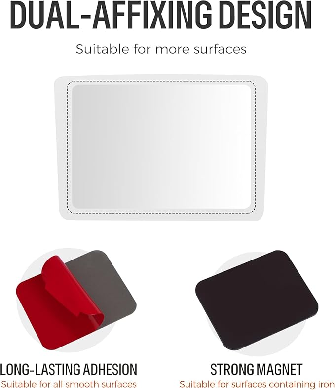 loukin Magnetic & Adhesive Dry Erase Marker Holder with Diver, 1 Small + 1 Mini, Magnetic Storage Organizer for Whiteboard or Refrigerators (White)