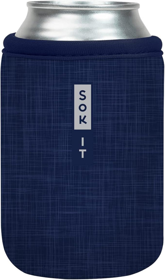 Sok It CanSok Sleeve for Beer & Soda Insulated Neoprene Cover (Blue Jean, 12oz Can Sleeve)