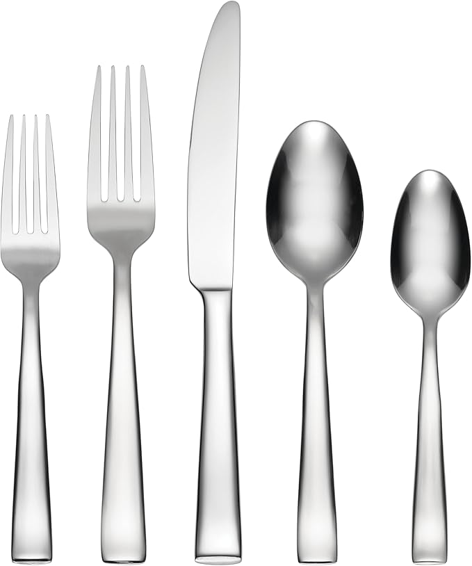 Oneida H147020A Monolith 20 Piece Everyday Flatware, 18/0 Stainless Steel, Silverware Set (Service for 4)