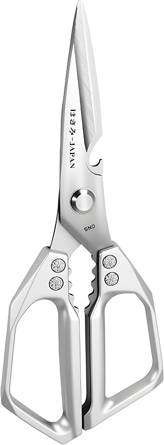 Kitchen Scissors, All Purpose，Ultra Sharp Japanese Meat Scissors，Heavy Duty Silver Cooking Scissor，Dishwash Safe Stainless Steel Kitchen Shears for Food, Chicken Bones, Turkey
